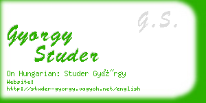 gyorgy studer business card